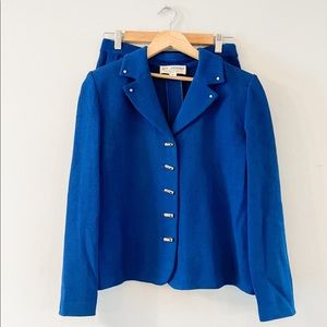 St. John Collection By Marie Grey Blue Suit Women’s Size 6